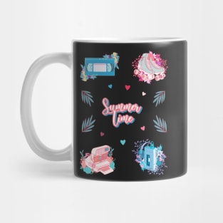 Stickers set Summer Holidays Retro Kawaii Pastel Mug